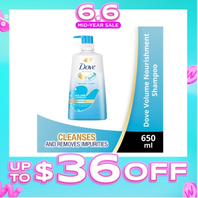 DOVE - Volume Nourishment Shampoo 650ml (Formulated with Micellar Oxygen)