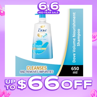 DOVE - Volume Nourishment Shampoo 650ml (Formulated with Micellar Oxygen)
