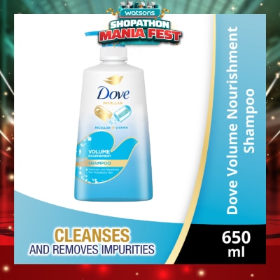 DOVE - Volume Nourishment Shampoo 650ml (Formulated with Micellar Oxygen)
