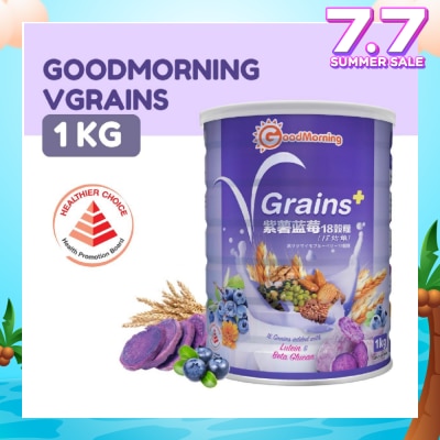 GOODMORNING VGrains 18 Grains Cereal Drink (Naturally Cholesterol Free + 100% Natural & Vegetarian) 1kg