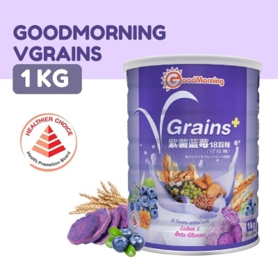 GOODMORNING VGrains 18 Grains Cereal Drink (Naturally Cholesterol Free + 100% Natural & Vegetarian) 1kg