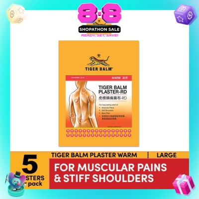TIGER BALM - Plaster Warm Large (For Muscular Pains & Stiff Shoulders) 5s