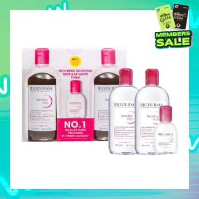 BIODERMA Sensibio H2O Micellar Water 500ml Packset x 2s + Sensibio H2O 100ml