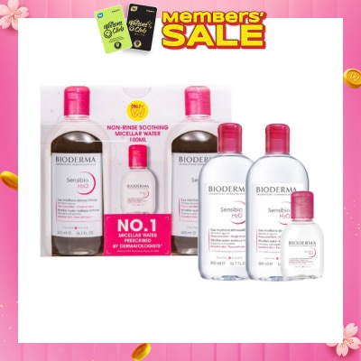 BIODERMA Sensibio H2O Micellar Water 500ml Packset x 2s + Sensibio H2O 100ml