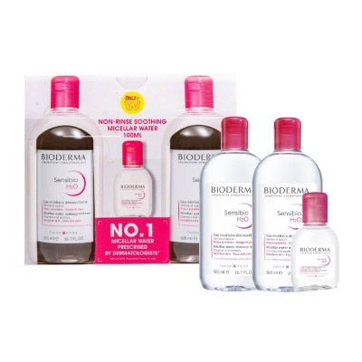 BIODERMA Sensibio H2O Micellar Water 500ml Packset x 2s + Sensibio H2O 100ml