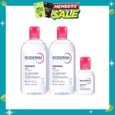 BIODERMA Sensibio H2O Micellar Water 500ml Packset x 2s + Sensibio H2O 100ml image