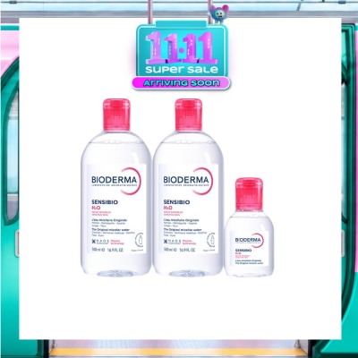 BIODERMA Sensibio H2O Micellar Water 500ml Packset x 2s + Sensibio H2O 100ml image