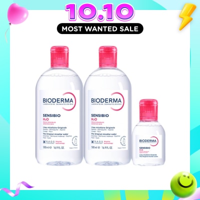 BIODERMA Sensibio H2O Micellar Water 500ml Packset x 2s + Sensibio H2O 100ml image