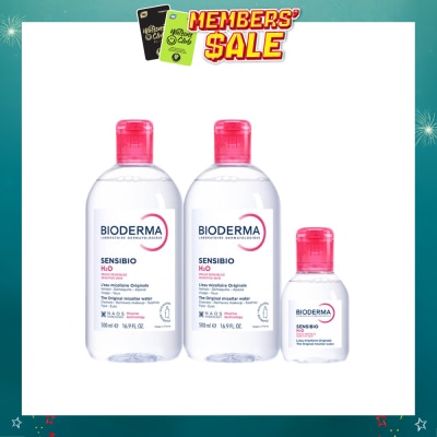 BIODERMA - Sensibio H2O Micellar Water 500ml Packset x 2s + Sensibio H2O 100ml