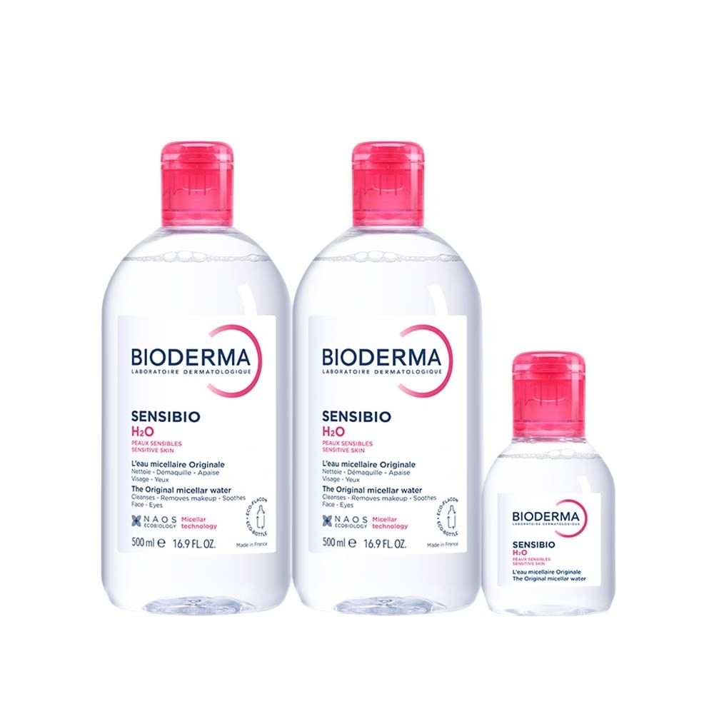 Sensibio H2O Micellar Water 500ml Packset x 2s + Sensibio H2O 100ml