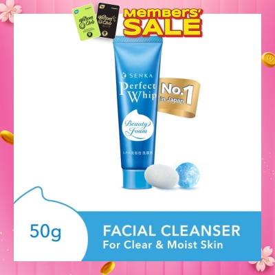 SENKA Perfect Whip Beauty Foam Facial Cleanser (For Clear And Moisturised Bare Skin, For All Skin Type) 50g