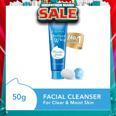 SENKA - Perfect Whip Beauty Foam Facial Cleanser (For Clear And Moisturised Bare Skin, For All Skin Type) 50g