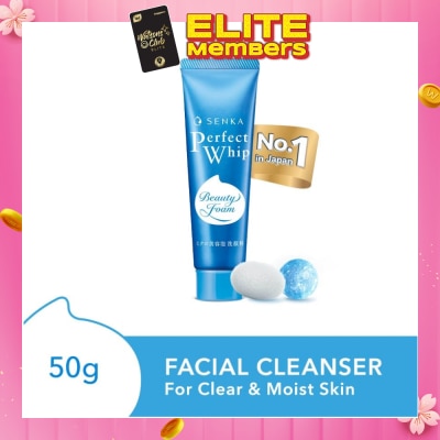 SENKA Perfect Whip Beauty Foam Facial Cleanser (For Clear And Moisturised Bare Skin, For All Skin Type) 50g