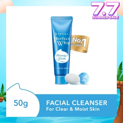 SENKA Perfect Whip Beauty Foam Facial Cleanser (For Clear And Moisturised Bare Skin, For All Skin Type) 50g