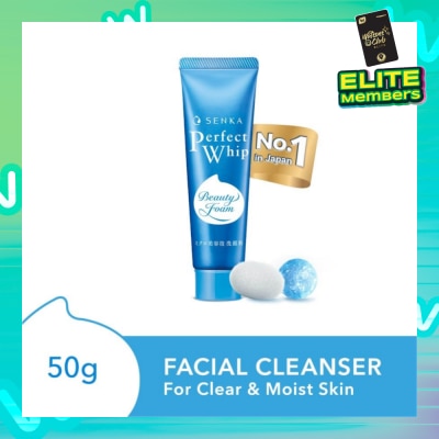 SENKA Perfect Whip Beauty Foam Facial Cleanser (For Clear And Moisturised Bare Skin, For All Skin Type) 50g