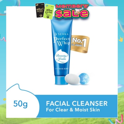 SENKA - Perfect Whip Beauty Foam Facial Cleanser (For Clear And Moisturised Bare Skin, For All Skin Type) 50g