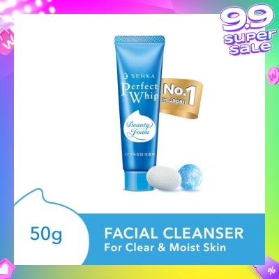 SENKA Perfect Whip Beauty Foam Facial Cleanser (For Clear And Moisturised Bare Skin, For All Skin Type) 50g