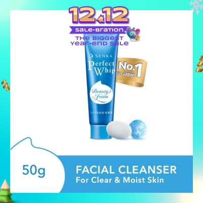 SENKA Perfect Whip Beauty Foam Facial Cleanser (For Clear And Moisturised Bare Skin, For All Skin Type) 50g