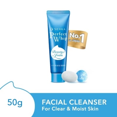 SENKA Perfect Whip Beauty Foam Facial Cleanser (For Clear And Moisturised Bare Skin, For All Skin Type) 50g