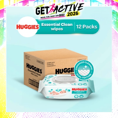 HUGGIES - Essential Clean Baby Wipes 80s x 12 (per carton) image