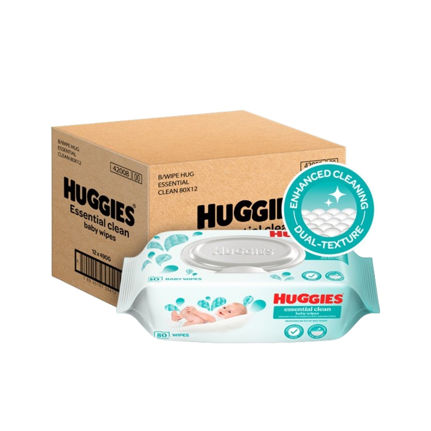 Essential Clean Baby Wipes 80s x 12 (per carton)