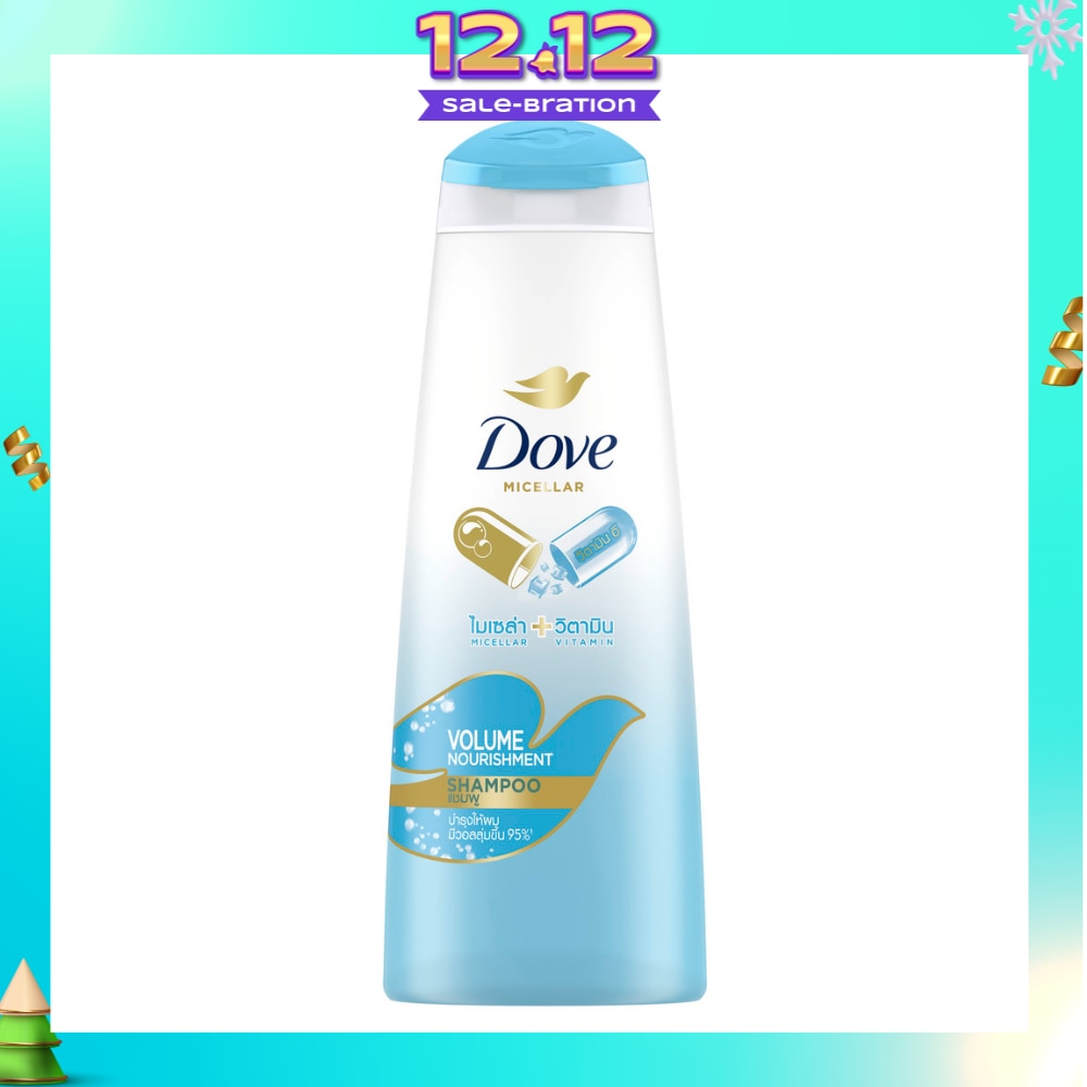 Dove Volume Nourishment Shampoo 340ml (Formulated with Micellar Oxygen)