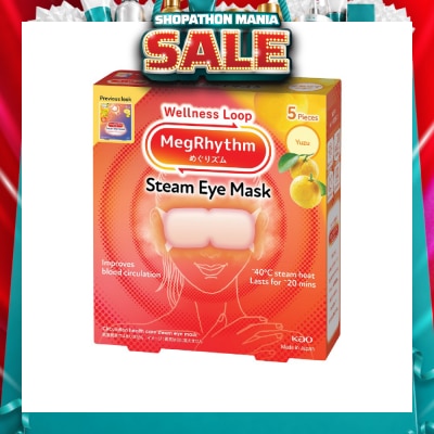 MEGRHYTHM - Self Warming Steam Eye Mask Yuzu (Relieve Eye Fatigue) 5s