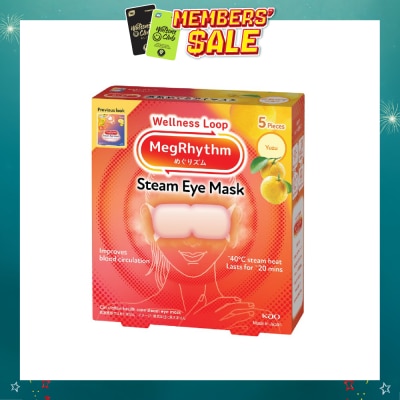MEGRHYTHM - Self Warming Steam Eye Mask Yuzu (Relieve Eye Fatigue) 5s