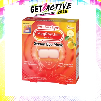 MEGRHYTHM - Self Warming Steam Eye Mask Yuzu (Relieve Eye Fatigue) 5s image