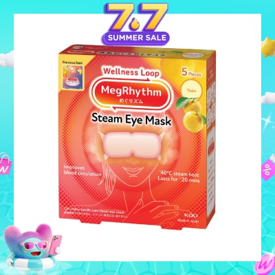 MEGRHYTHM - Self Warming Steam Eye Mask Yuzu (Relieve Eye Fatigue) 5s