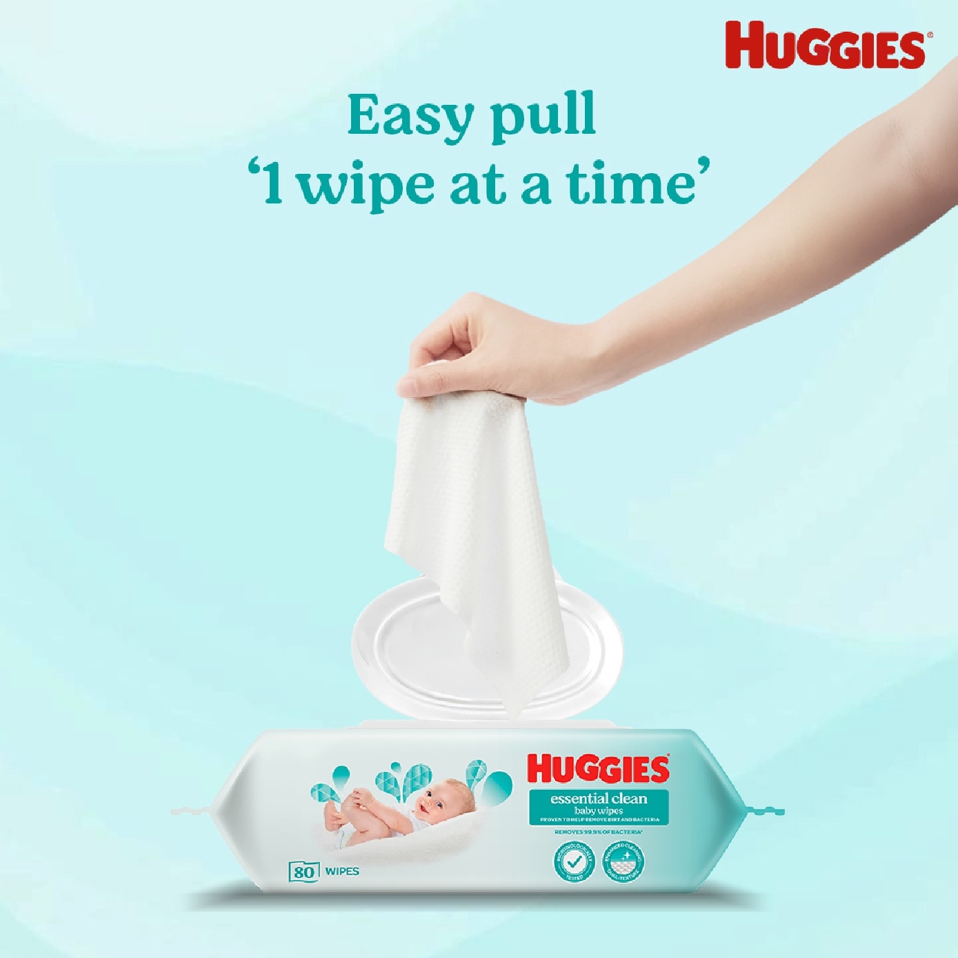 Essential Clean Baby Wipes 80s