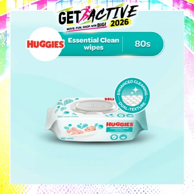 HUGGIES - Essential Clean Baby Wipes 80s image