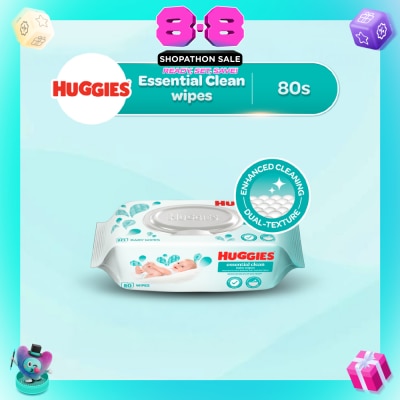 HUGGIES - Essential Clean Baby Wipes 80s