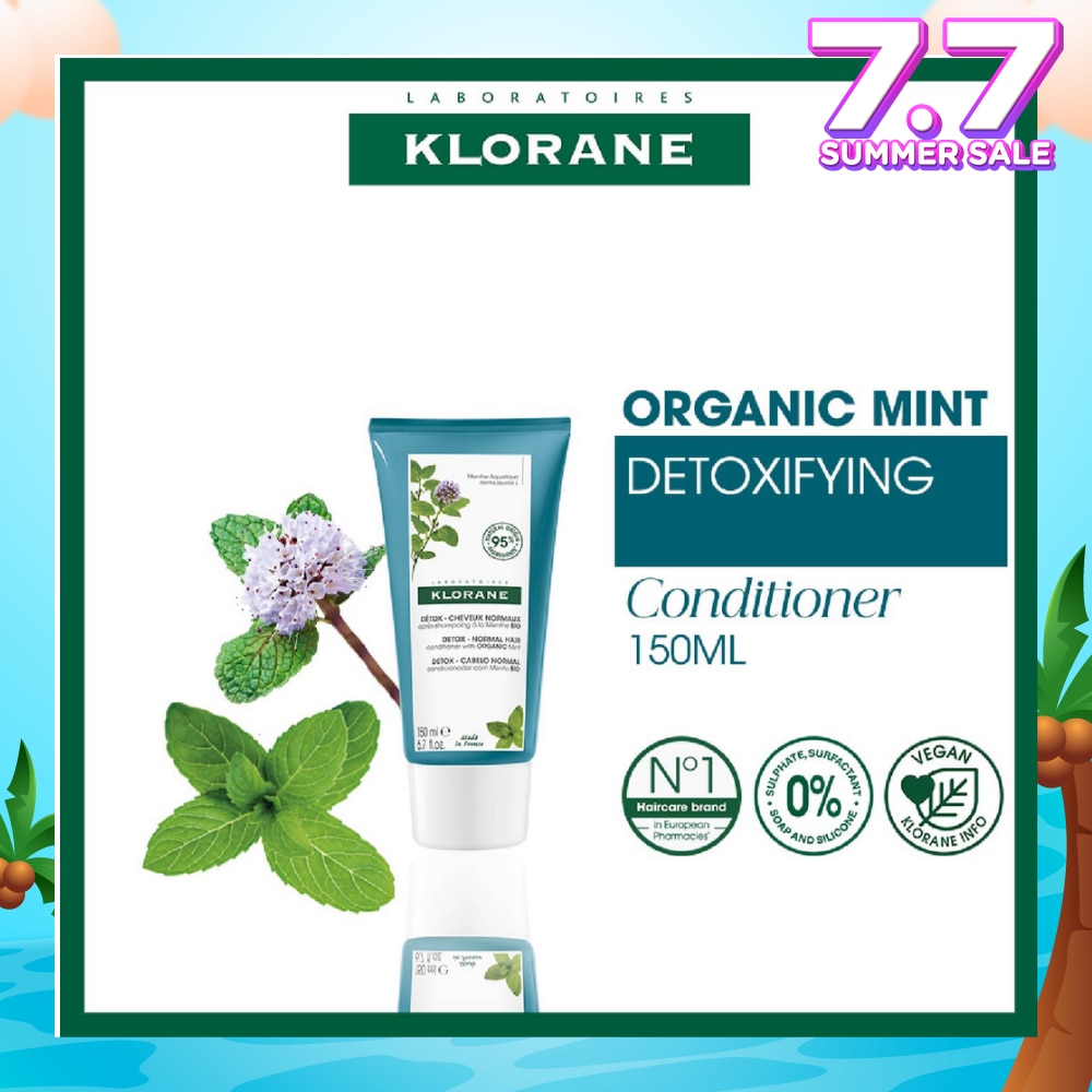 Detox - Normal Hair Organic Mint Conditioner (For All Hair Types & To Detoxifying, Detangling & Protects) 150ml
