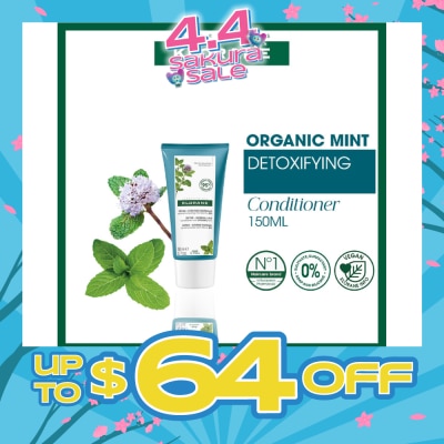 KLORANE - Detox - Normal Hair Organic Mint Conditioner (For All Hair Types & To Detoxifying, Detangling & Protects) 150ml