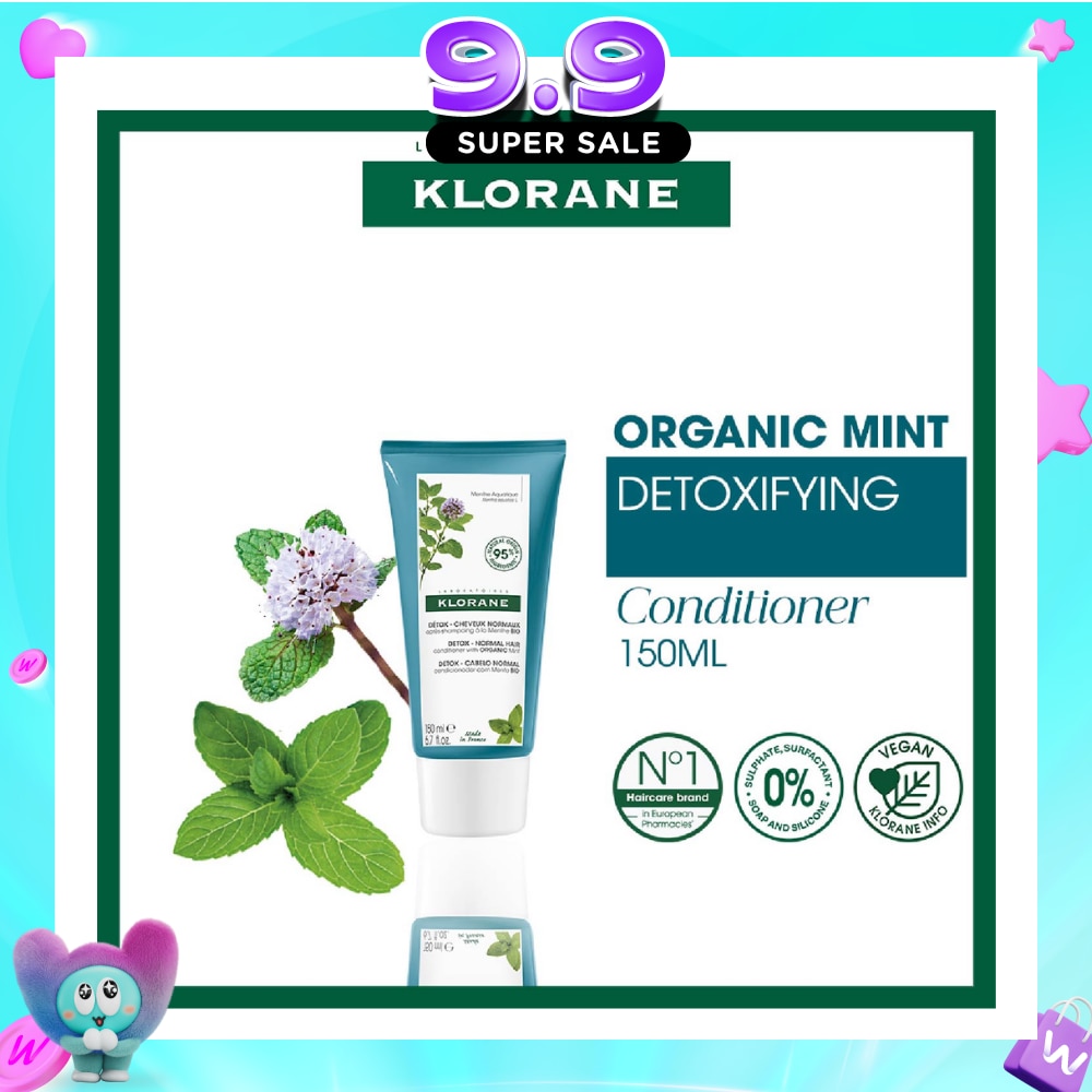 Detox - Normal Hair Organic Mint Conditioner (For All Hair Types & To Detoxifying, Detangling & Protects) 150ml (Expiry: Jul`2027) image