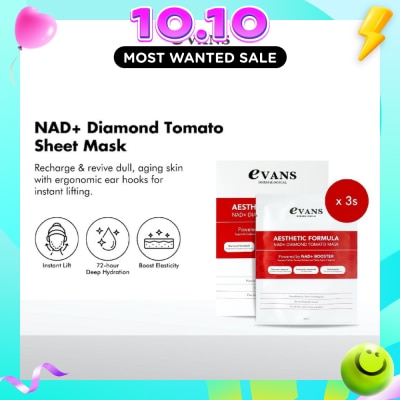 EVANS Aesthetic Formula NAD+ Sheet Mask with Diamond Tomato 3s image