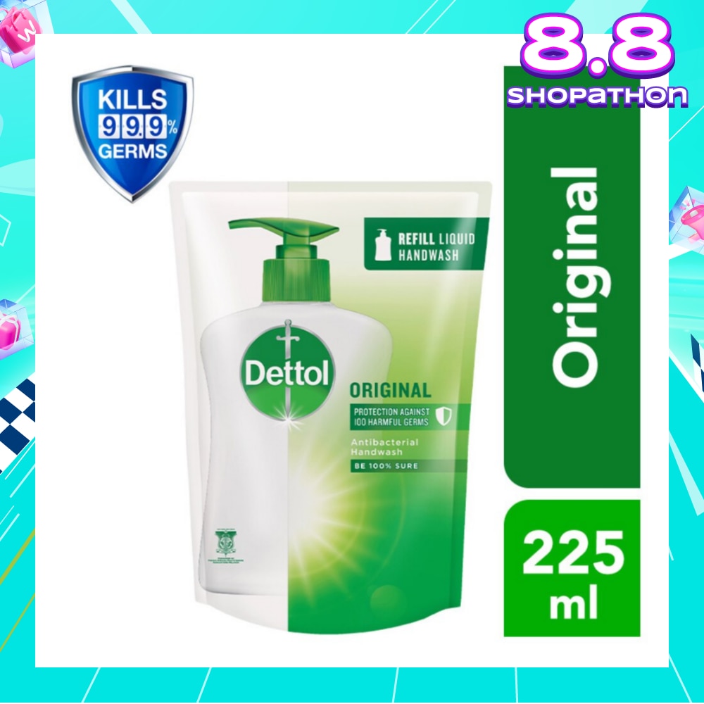 Anti-Bacterial Liquid Hand Wash Refill Original (Kills 99.9% Germs) 225ml
