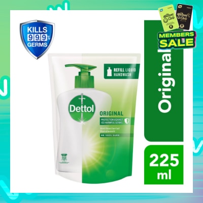 DETTOL Original Liquid Hand Wash Refill Pouch 225ml (Expiry: May`2026)