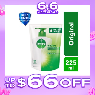 DETTOL - Original Liquid Hand Wash Refill Pouch 225ml