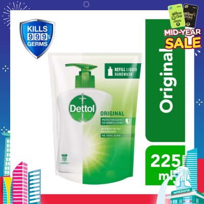 DETTOL Anti-Bacterial Liquid Hand Wash Refill Original (Kills 99.9% Germs) 225ml