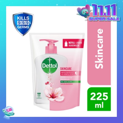 DETTOL Anti-Bacterial Liquid Hand Wash Refill Skincare (Kills 99.9% Germs) 225ml