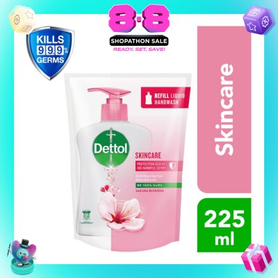 DETTOL - Anti-Bacterial Liquid Hand Wash Refill Skincare (Kills 99.9% Germs) 225ml