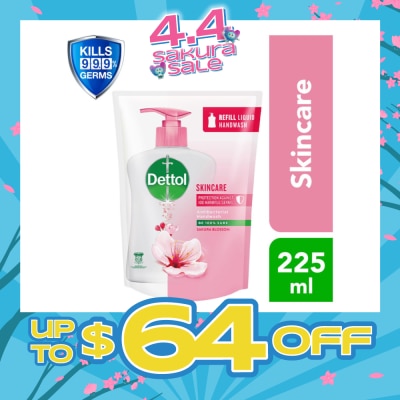 DETTOL - Anti-Bacterial Liquid Hand Wash Refill Skincare (Kills 99.9% Germs) 225ml