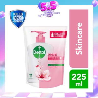 DETTOL - Anti-Bacterial Liquid Hand Wash Refill Skincare (Kills 99.9% Germs) 225ml