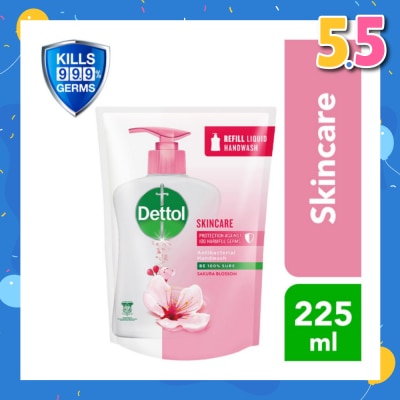 DETTOL Anti-Bacterial Liquid Hand Wash Refill Skincare (Kills 99.9% Germs) 225ml