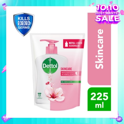 DETTOL Anti-Bacterial Liquid Hand Wash Refill Skincare (Kills 99.9% Germs) 225ml