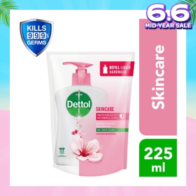 DETTOL Anti-Bacterial Liquid Hand Wash Refill Skincare (Kills 99.9% Germs) 225ml