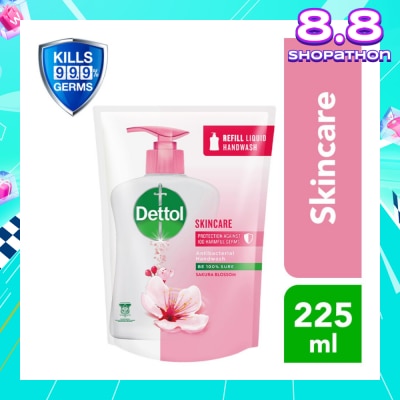 DETTOL Anti-Bacterial Liquid Hand Wash Refill Skincare (Kills 99.9% Germs) 225ml