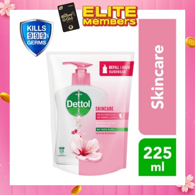 DETTOL Anti-Bacterial Liquid Hand Wash Refill Skincare (Kills 99.9% Germs) 225ml